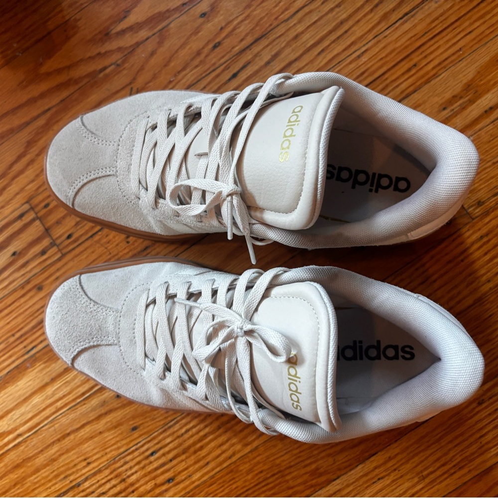 Adidas Men’s Cream Suede Sneakers
